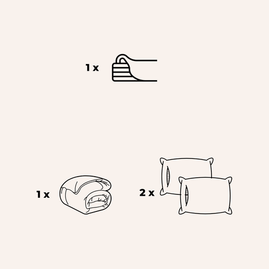 Bamboo Duvet Cover Set with 2 Pillowcases, 1 Duvet and Compression Strap