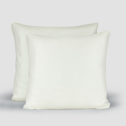 Fronha 100% bambu Momo Cotton cor branco pérola 80x80 cm – toque ultra macio e acabamento acetinado, sustentável e respirável